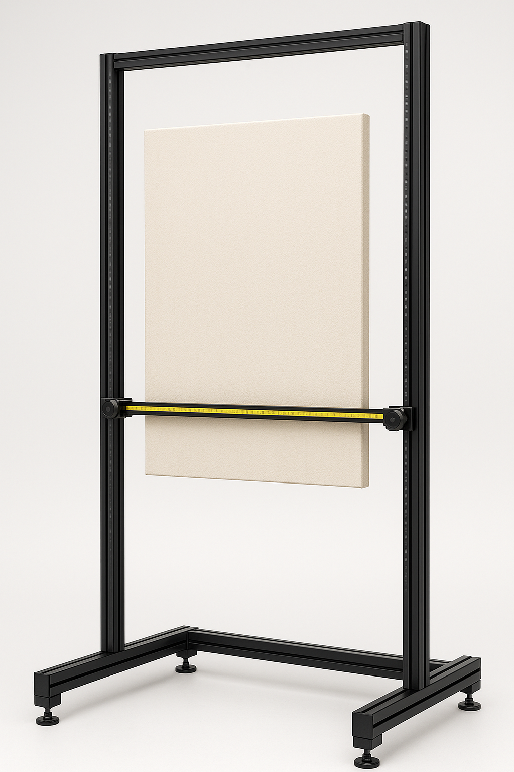 Second iteration - Optimized compact MISUMI extrusion H-frame easel